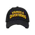 VAMOS A DIVERTIRNOS DISTRESSED HAT